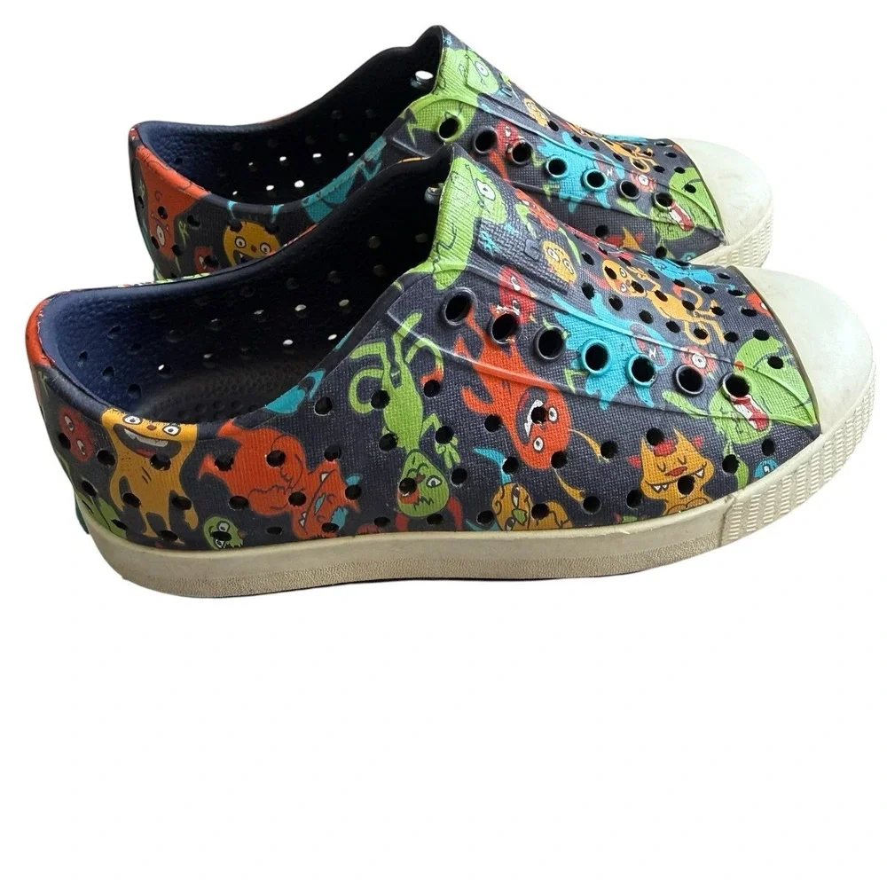 Native Toddler Jefferson Slip on Water Shoes Size C9 Navy Blue Monsters